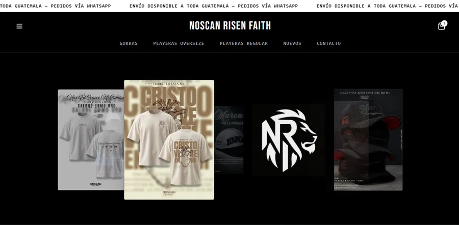Captura del sitio de Noscan Risen Faith